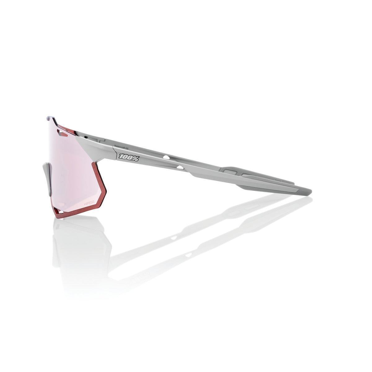 HYPERCRAFT XS - Matte Stone Grey - HiPER Crimson Silver Mirror Lens